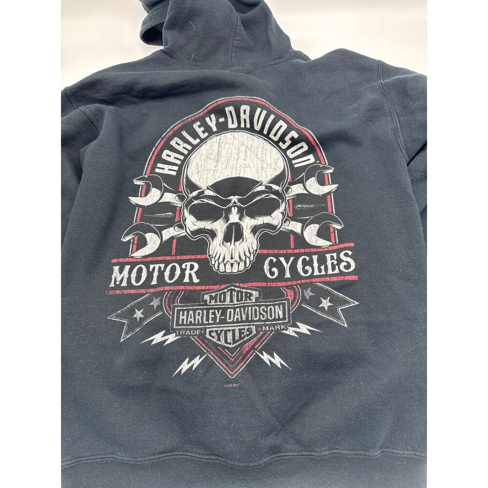 Harley Davidson Double-Sided San Diego, CA Skulls & Wrenches Sz S Sweatshirt